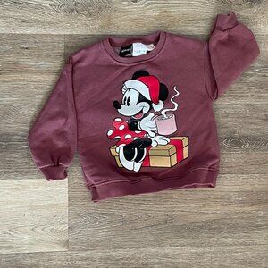 ZARA kids Minnie Mouse Holiday Sweatshirt